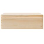 vidaXL Boîte en bois avec couvercle et poignées bois de pin massif