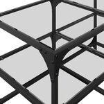vidaXL Table basse avec dessus en verre transparent 78 5x40x45cm acier
