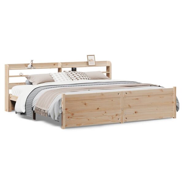 vidaXL Cadre de lit avec tête de lit sans matelas 180x200 cm