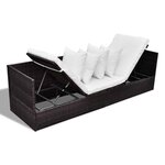 vidaXL Transat Marron 200 x 60 x 58 cm polyrotin