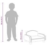 vidaXL Canapé pour enfants gris foncé 50x40x30 cm tissu