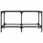 vidaXL Table basse avec dessus en verre transparent 78 5x40x40cm acier