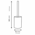 RIDDER Brosse de toilette avec support Brique Écru