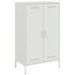 vidaXL Buffet haut blanc 68x39x113 cm acier