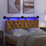 vidaXL Tête de lit suspendue Marron Velours
