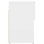 vidaXL Armoire de lit 2 Pièces Blanc 29 x 31 5 x 49 cm Bois d'ingénierie
