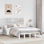 vidaXL Lit bibliothèque sans matelas blanc 140x200 cm bois massif