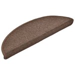vidaXL Tapis d'escalier 10 pièces 56 x 17 x 3 cm marron café demi-rond