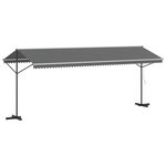 vidaXL Auvent autoportant Gris 6 x 3 m Polyester