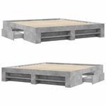 vidaXL Cadre de lit gris béton 180x200 cm bois d'ingénierie