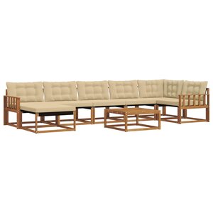 vidaXL Ensemble de canapés d'extérieur 22 Pièces Naturel et Beige