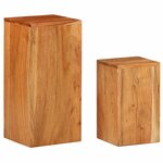 vidaXL Supports pour plantes 2 Pièces bois d'acacia massif