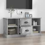 vidaXL Meuble TV gris béton 99 5x35 5x48 cm bois d'ingénierie