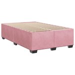 vidaXL Sommier à lattes de lit avec matelas rose 120x190 cm velours