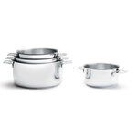 DE BUYER - 3491.04 - Lot 4 casseroles + 1 Queue amovible + 2 Anses - TWISTY - Ø 14cm + 16cm + 18cm + 20cm