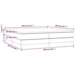 vidaXL Sommier à lattes de lit avec matelas Gris foncé 200x200cm Tissu