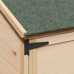 vidaXL Abri de jardin avec toit Naturel 59 5 x 56 x 176 5 cm