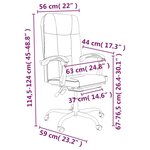 vidaXL Fauteuil inclinable de bureau Crème Similicuir