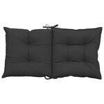 vidaXL Coussins de chaise de jardin à dossier bas lot de 6 noir