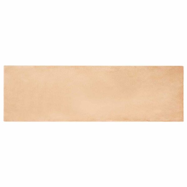 vidaXL Tapis en Fourrure Synthétique de Lapin Taupe 80 x 250 cm