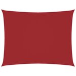 vidaXL Voile de parasol tissu oxford rectangulaire 3 5x4 5 m rouge