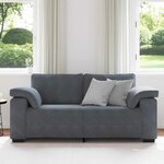 vidaXL Canapé causeuse gris foncé 140 cm velours