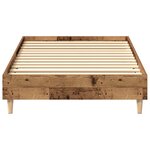 vidaXL Cadre de lit sans matelas vieux bois 90x200 cm bois ingénierie