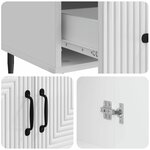 vidaXL Buffet Blanc brillant 66 x 34 5 x 95 cm Bois d'ingénierie