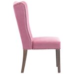 Vidaxl chaises à manger lot de 2 rose velours