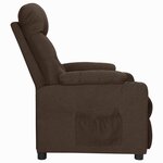 vidaXL Fauteuil inclinable Marron foncé Tissu