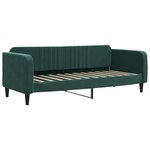 vidaXL Lit de jour avec gigogne et tiroirs vert foncé 80x200cm velours