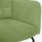 vidaXL Chaise à bascule avec repose-pied vert clair velours