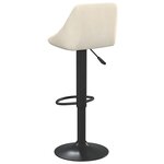 vidaXL Tabourets de bar lot de 2 crème velours