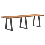 vidaXL Table à manger marron clair 280x80x74 cm rectangulaire