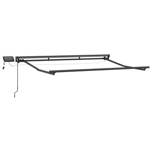 vidaXL Cadre de store manuel avec LEDs Anthracite 3 x 2 5 m Aluminium
