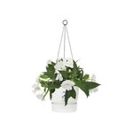 ELHO Pot de fleurs a suspendre Greenville 24 - Extérieur - Ø 23,9 x H 20,3 cm - Blanc