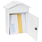 Boîte aux Lettres en Acier  Villa E5001  Anti-pluie  Facile à Installer  Blanc