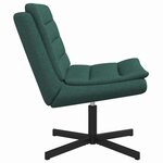 vidaXL Chaise pivotante Vert foncé 63 x 75 x 76 cm tissu