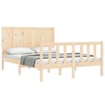 vidaXL Cadre de lit sans matelas 140x190 cm bois de pin massif