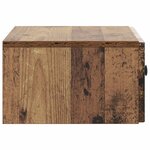 vidaXL Cabinet de chevet mural 2 Pièces Bois ancien 49 x 34 5 x 20 cm