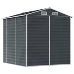 vidaXL Abri de jardin anthracite 191x215x198 cm acier galvanisé