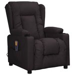 vidaXL Fauteuil de massage Noir Similicuir