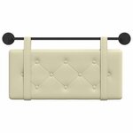 vidaXL Tête de lit suspendue Crème Simili cuir