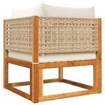 vidaXL Salon de jardin avec coussins 10 Pièces bois d'acacia solide