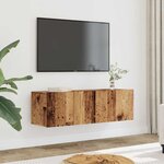 vidaXL Meubles TV muraux 2 Pièces vieux bois 100x30x30 cm