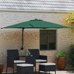 vidaXL Parasol de jardin Vert 248.5 x 247.5 x 160 cm tissu