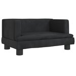 vidaXL Canapé pour enfants noir 60x40x30 cm velours
