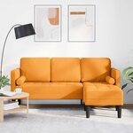 vidaXL Ensemble de Canapés Jaune foncé 173 x 131 x 67 cm tissu