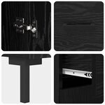 vidaXL Buffet Chêne noir 69 5 x 34 x 90 cm Bois d'ingénierie