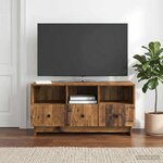 vidaXL Meuble TV Bois ancien 102 x 34 5 x 50 cm Bois d'ingénierie